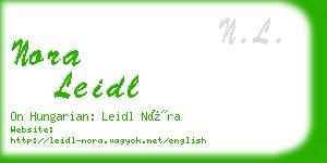 nora leidl business card